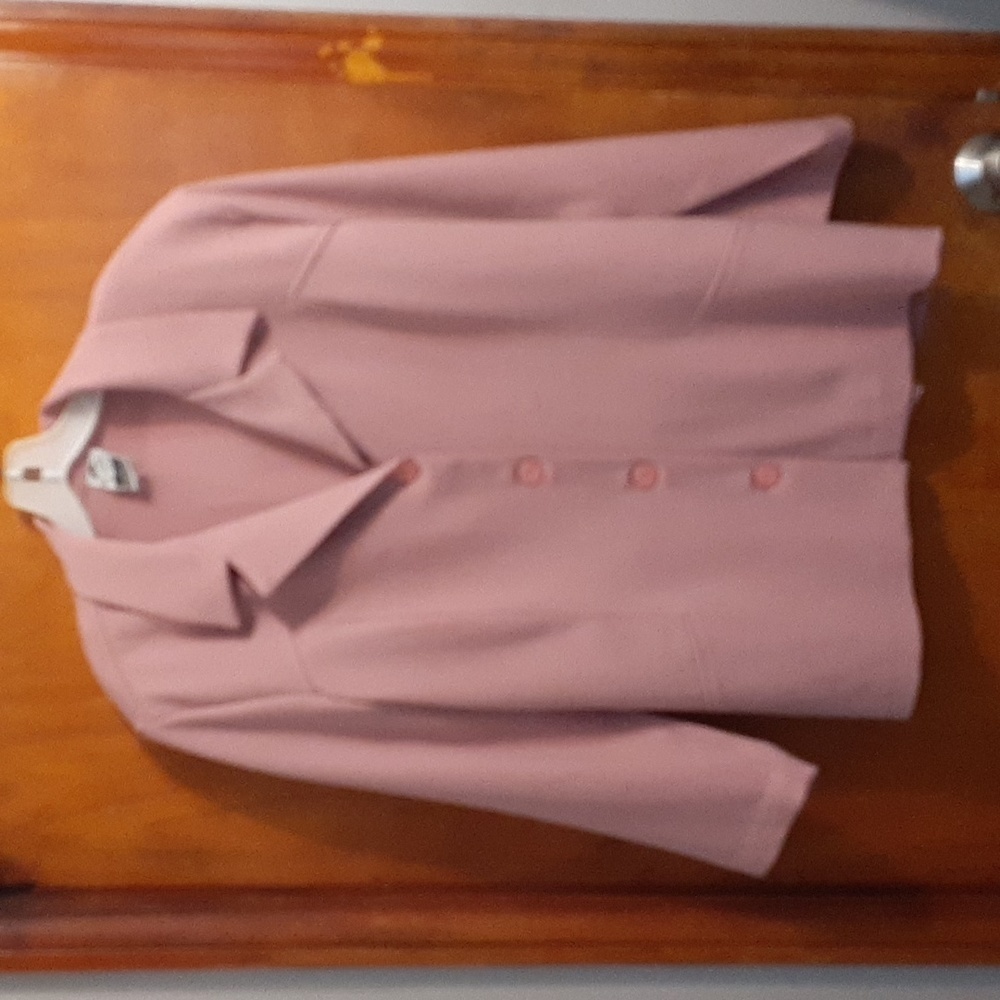 Women's Dusty Rose Button-Front Blazer Jacket